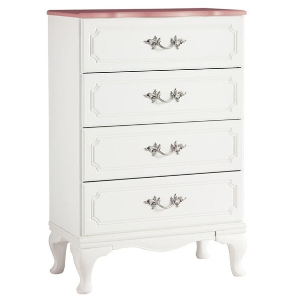 Shop Laddi White Pink Chest Of Drawers Ships To Canada