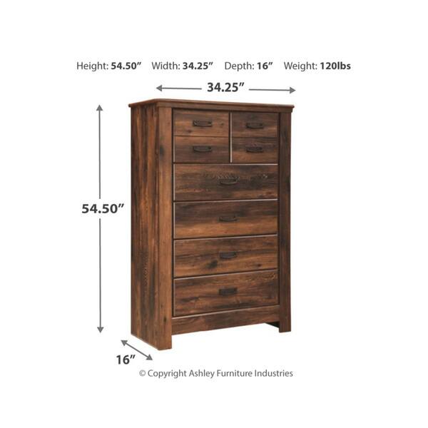 Quinden Dark Brown Chest of Drawers - Bed Bath & Beyond - 21018784