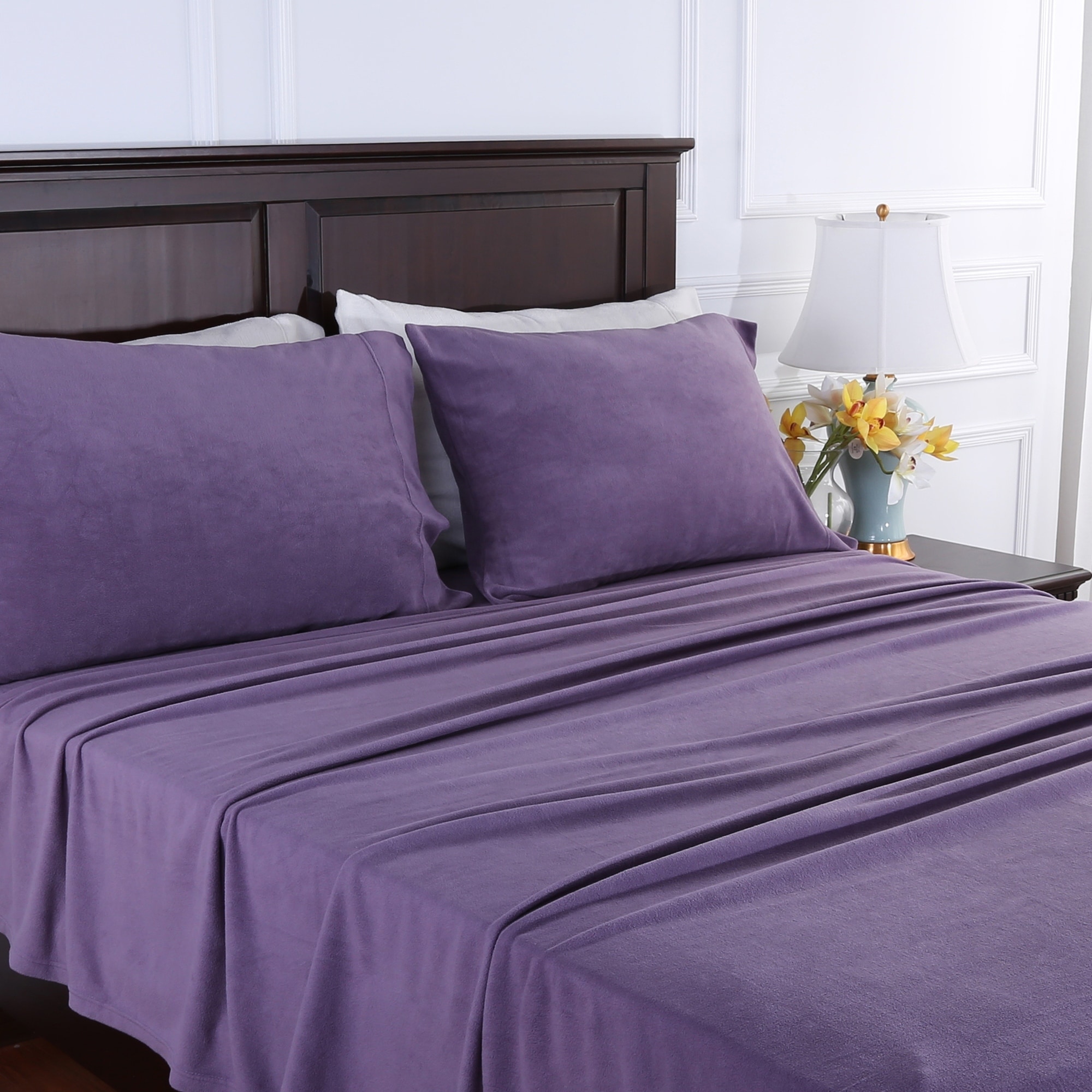 Shop Genuine Microfleece Bed Sheet Set Soft Summer Color Palette