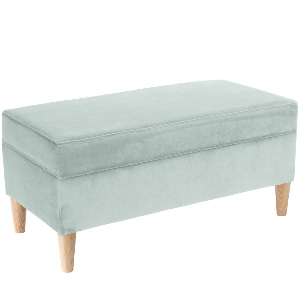 Skyline Furniture Storage bench in Velvet Pool - N/A