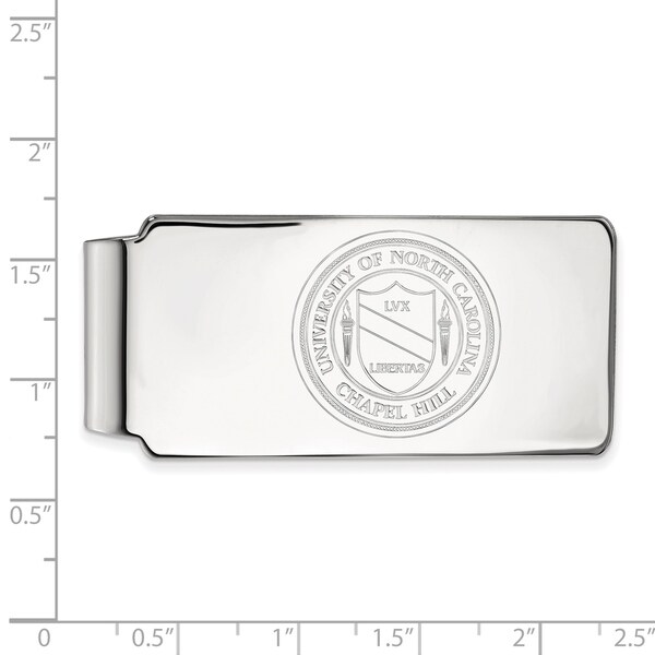 Versil Sterling Silver LogoArt University of North Carolina Money Clip Crest