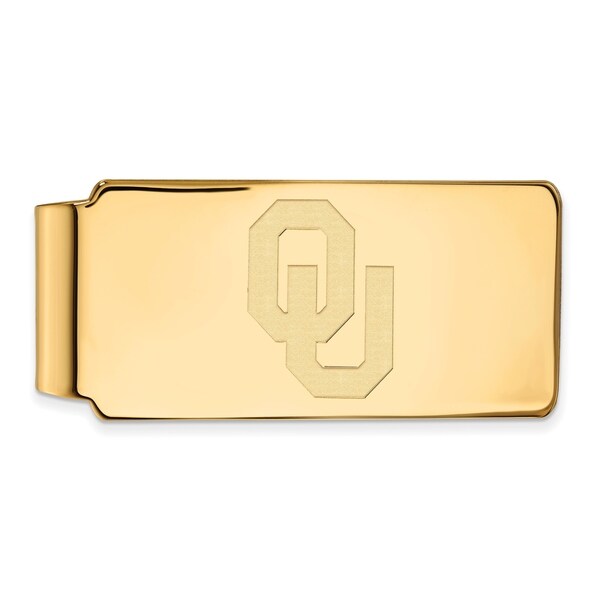 Versil Sterling Silver With Gold Plating LogoArt University of Oklahoma Money Clip