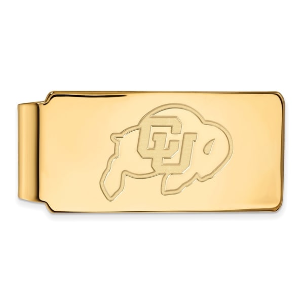 Versil Sterling Silver With Gold Plating LogoArt University of Colorado Money Clip