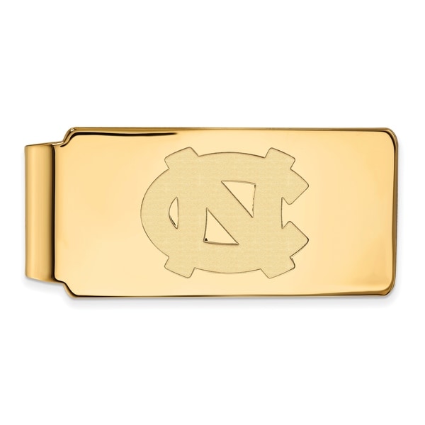 Versil Sterling Silver With Gold Plating LogoArt University of North Carolina Money Clip