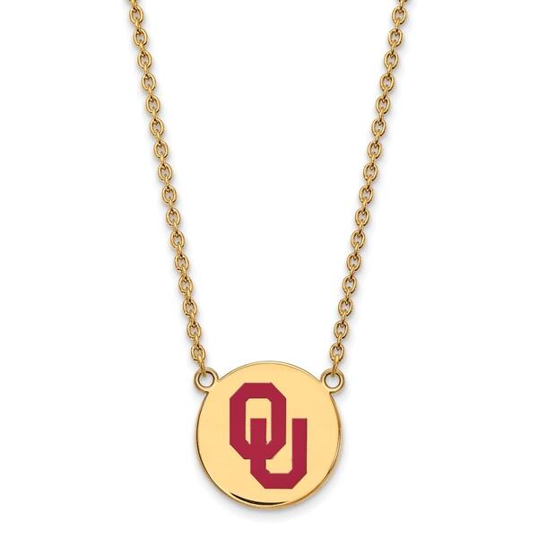 Gold-Plated Sterling Silver Oklahoma State University Pendant Heart by LogoArt Gold-Plated Sterling Silver Oklahoma State University Pendant Heart by LogoArt