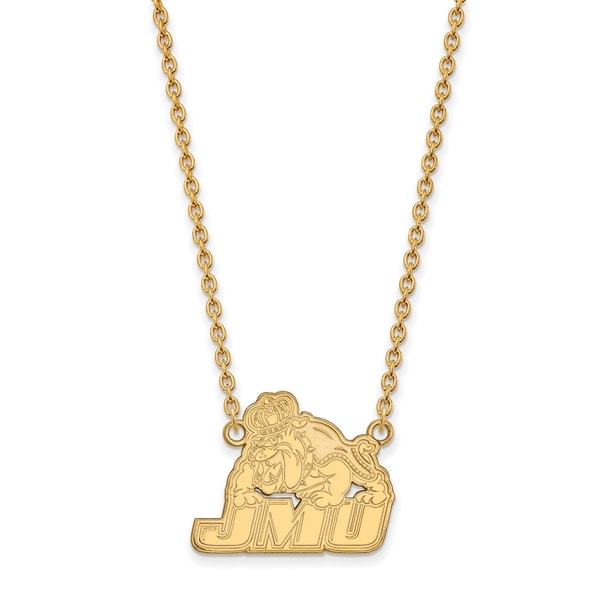 Sterling Silver and Gold-plating LogoArt James Madison University Large Pendant with Necklace by Versil. Opens flyout.