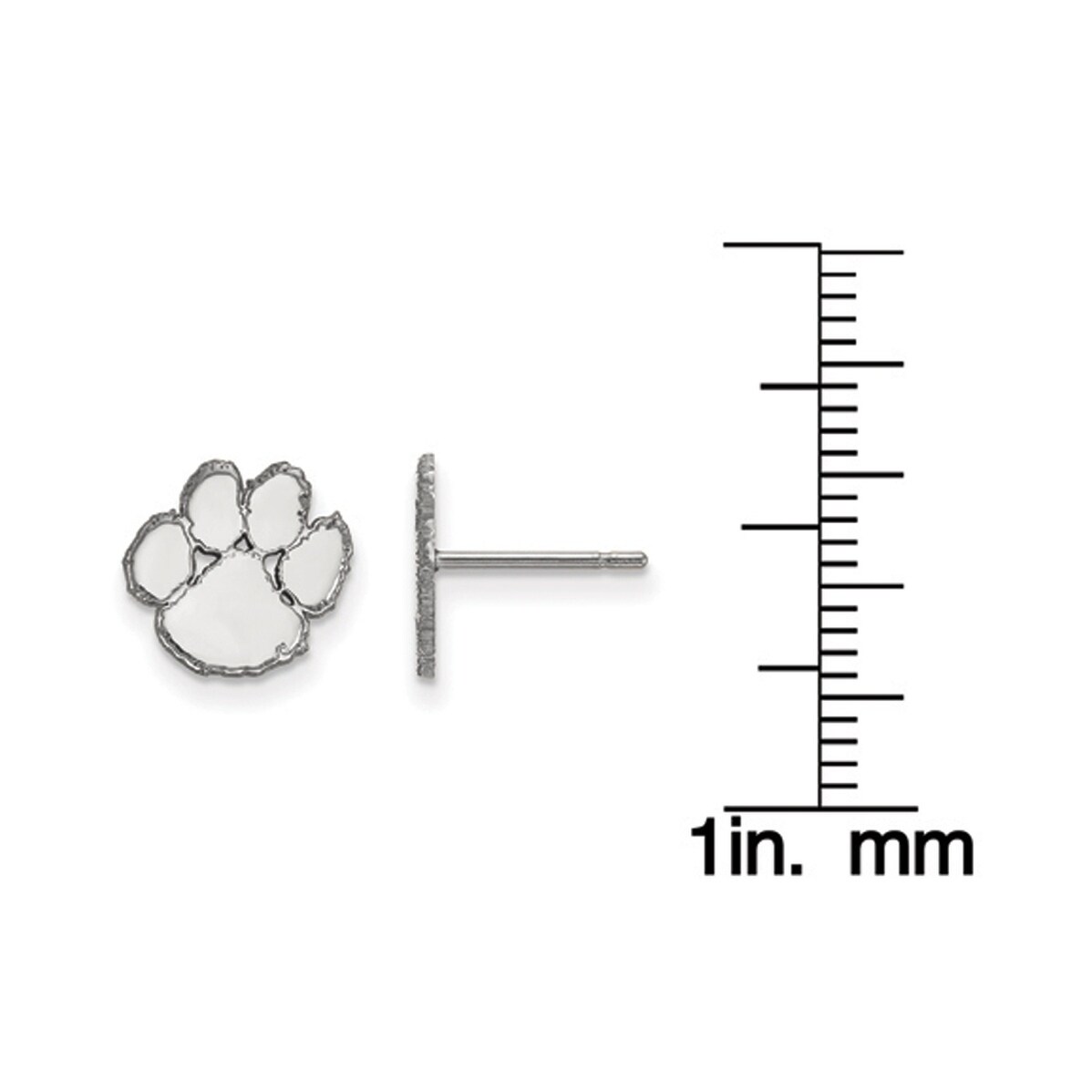 Sterling Silver Logoart Clemson University Extra Small Post Earrings