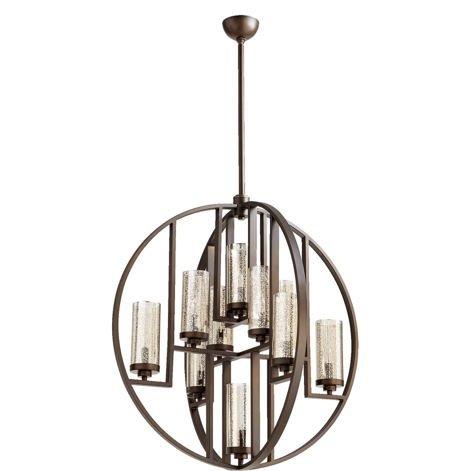 Julian Oiled Bronze and Mercury Glass 10-light Chandelier - Chandeliers For Bedrooms by Overstock.com