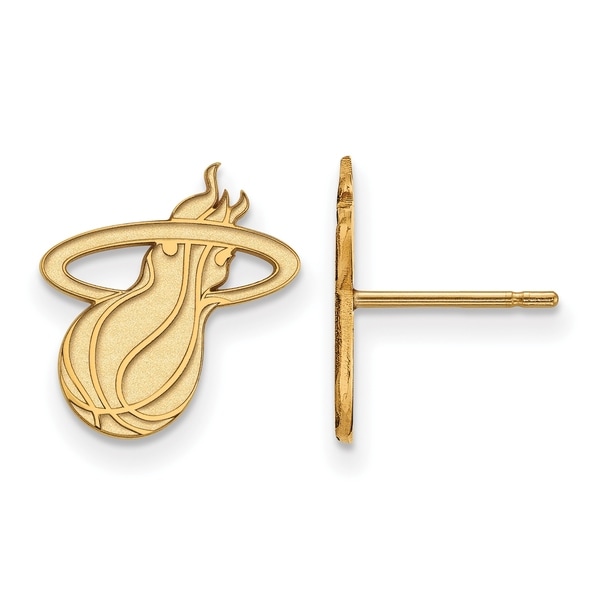 Logoart 14 Karat Gold Miami Heat Stud Earrings Free Shipping Today Logoart 14 Karat Gold Miami Heat Stud Earrings