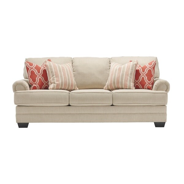 Benchcraft By Ashley Sansimeon Traditional Stone Beige Queen Sofa Sleeper