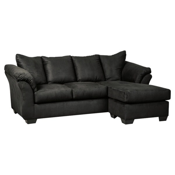 Darcy Contemporary Black Sofa Chaise
