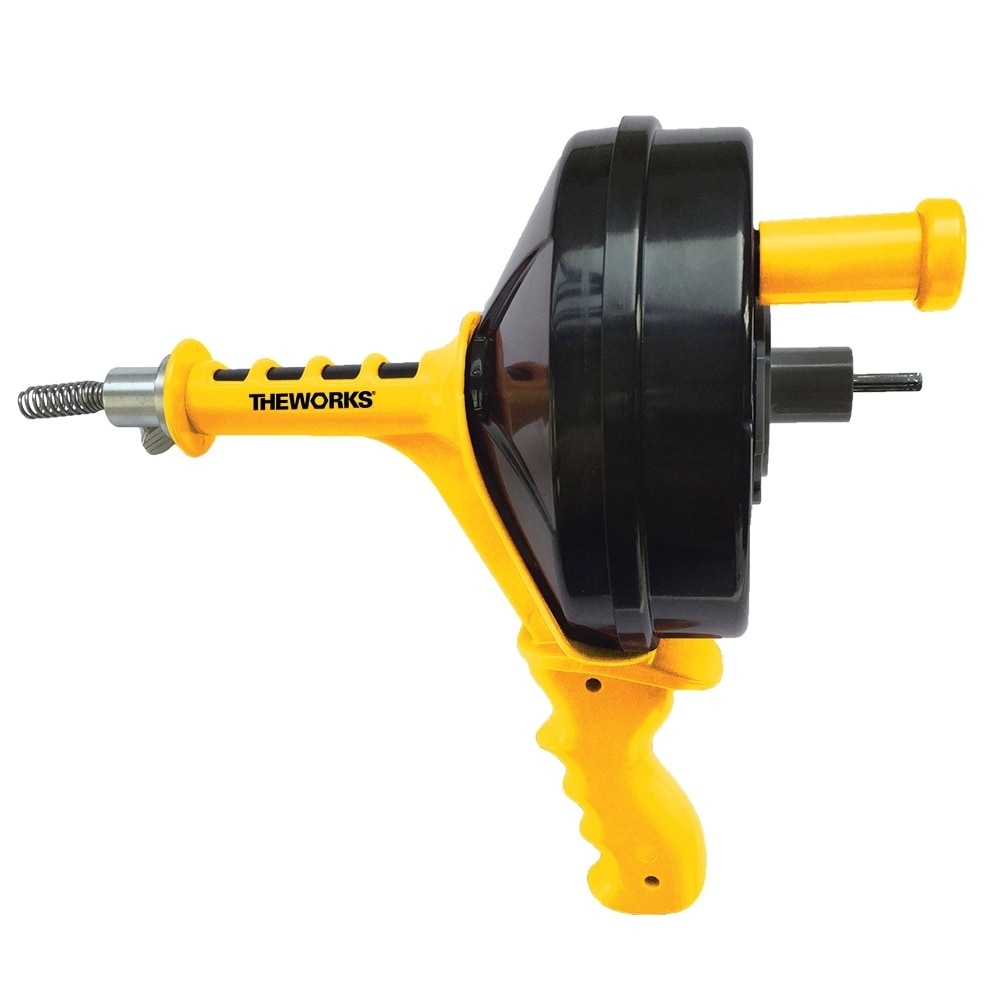 Drain Auger For Sale Only 4 Left At 65   THEWORKS 1 4 In. X 25 Ft. Power Drain Auger Black YELLOW 8c6106c7 801c 4e36 958e C919424b7ff2 