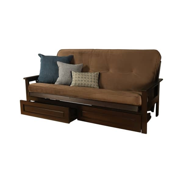 Shop Somette Monterey Futon Set In Espresso Finish With Velvet