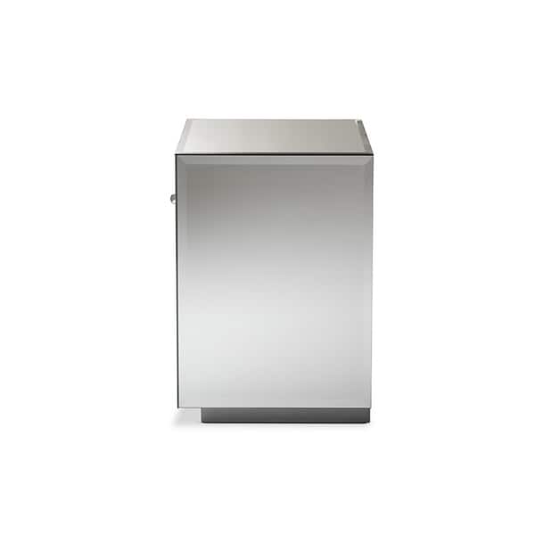 Shop Urban Designs Melanie Glamour Style Mirrored 1 Drawer 1 Shelf