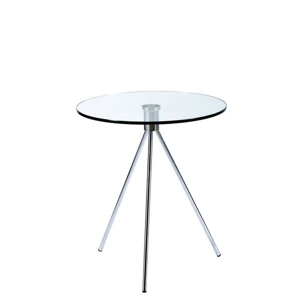 Shop Urban Designs 22 Inch Triplet Round Glass Top End Table With