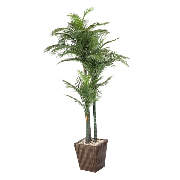 D&W Silks 7 Palm in Basket