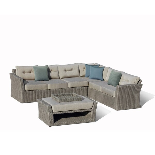 Shop Isabella 3 Piece Outdoor Sectional Set Free Shipping