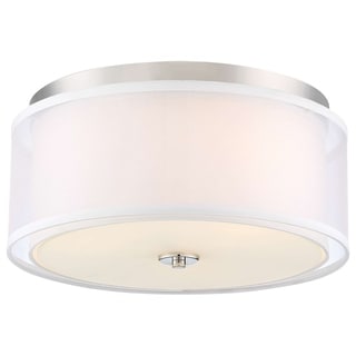 Lavery Studio 5 Polished Nickel & 3 Light Flush Mount
