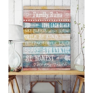 Family Rules - Premium Gallery Wrapped Canvas