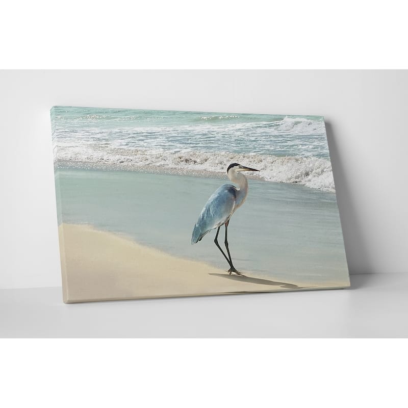 Beach Set Heron Gallery-wrapped Canvas