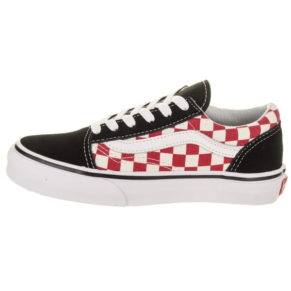 maroon checkered old skool vans