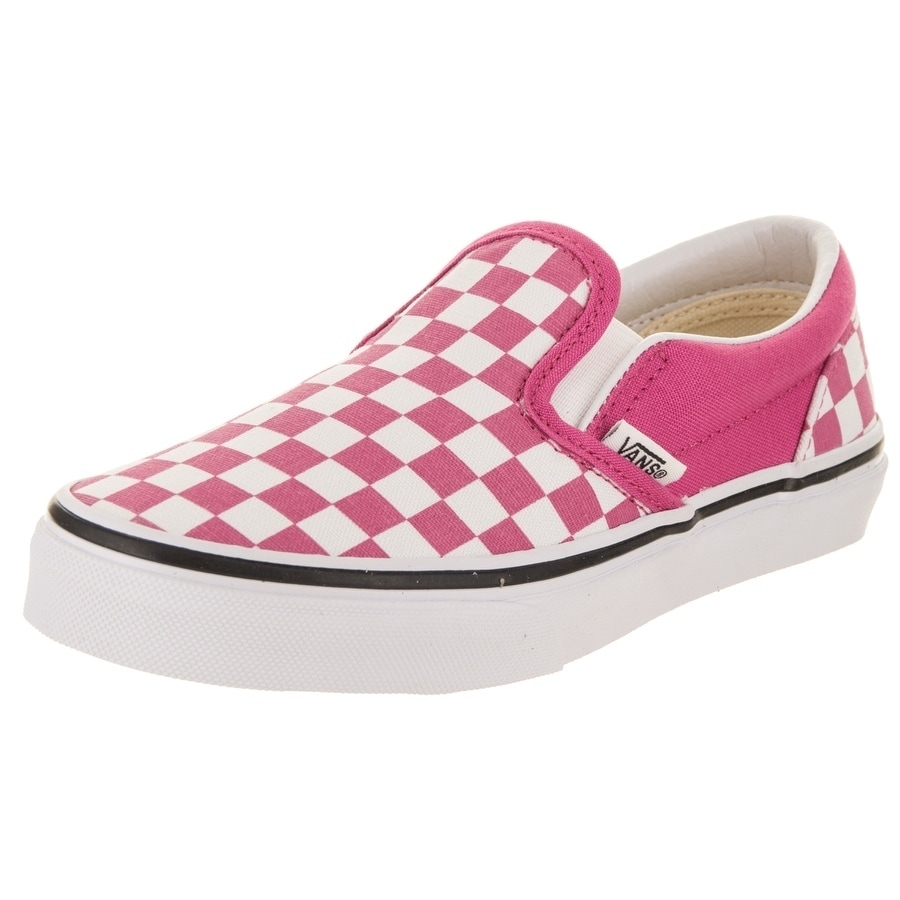 raspberry checkered vans