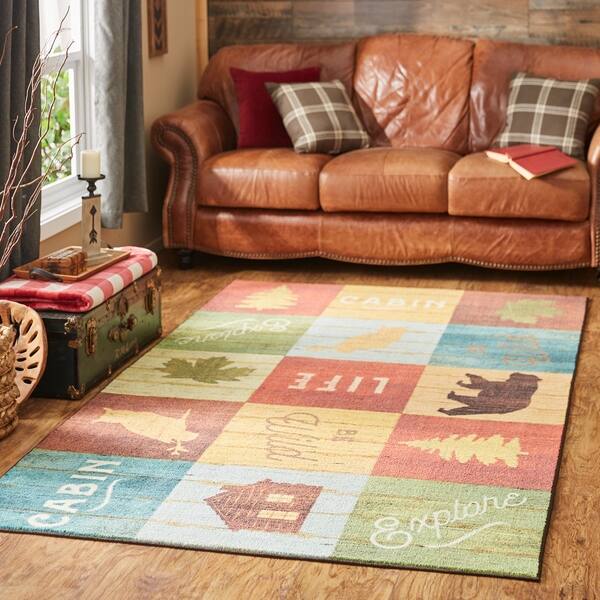 Shop Mohawk Home Prismatic Cabin Life Area Rug 8 X10 8 X 10