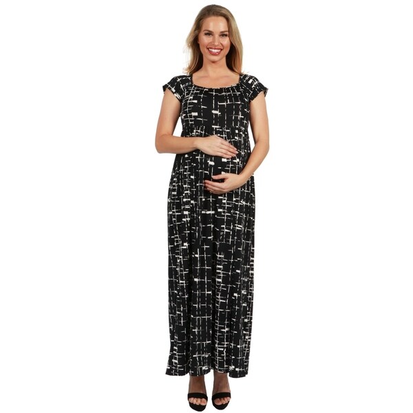 white empire waist maxi dress