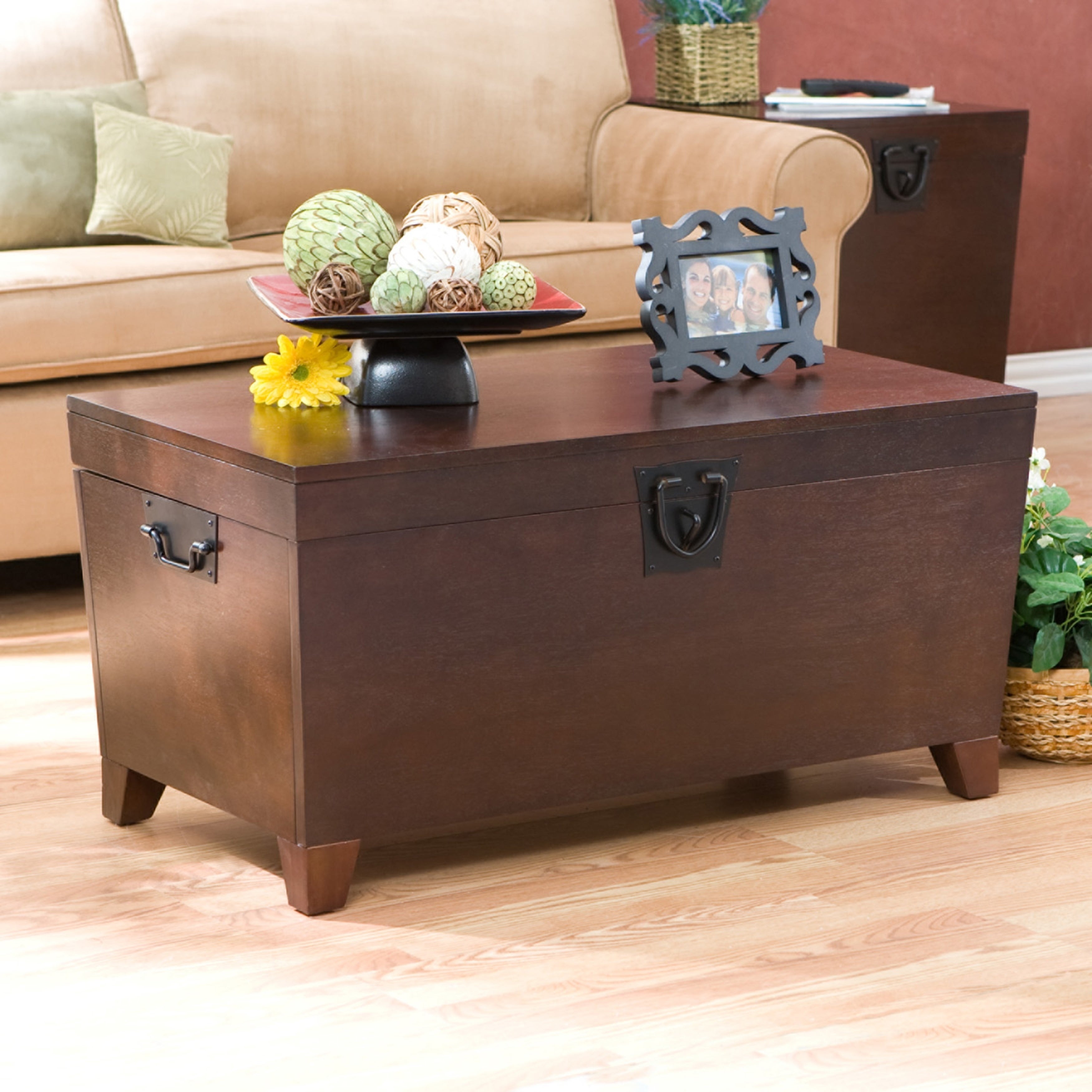 espresso trunk coffee table