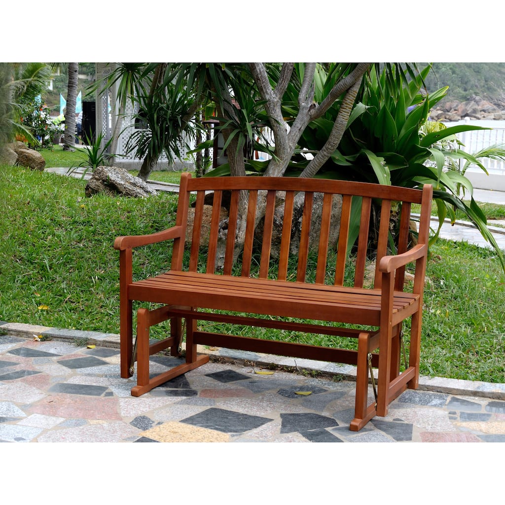 Roseland Acacia Hardwood Glider Bench by Havenside Home