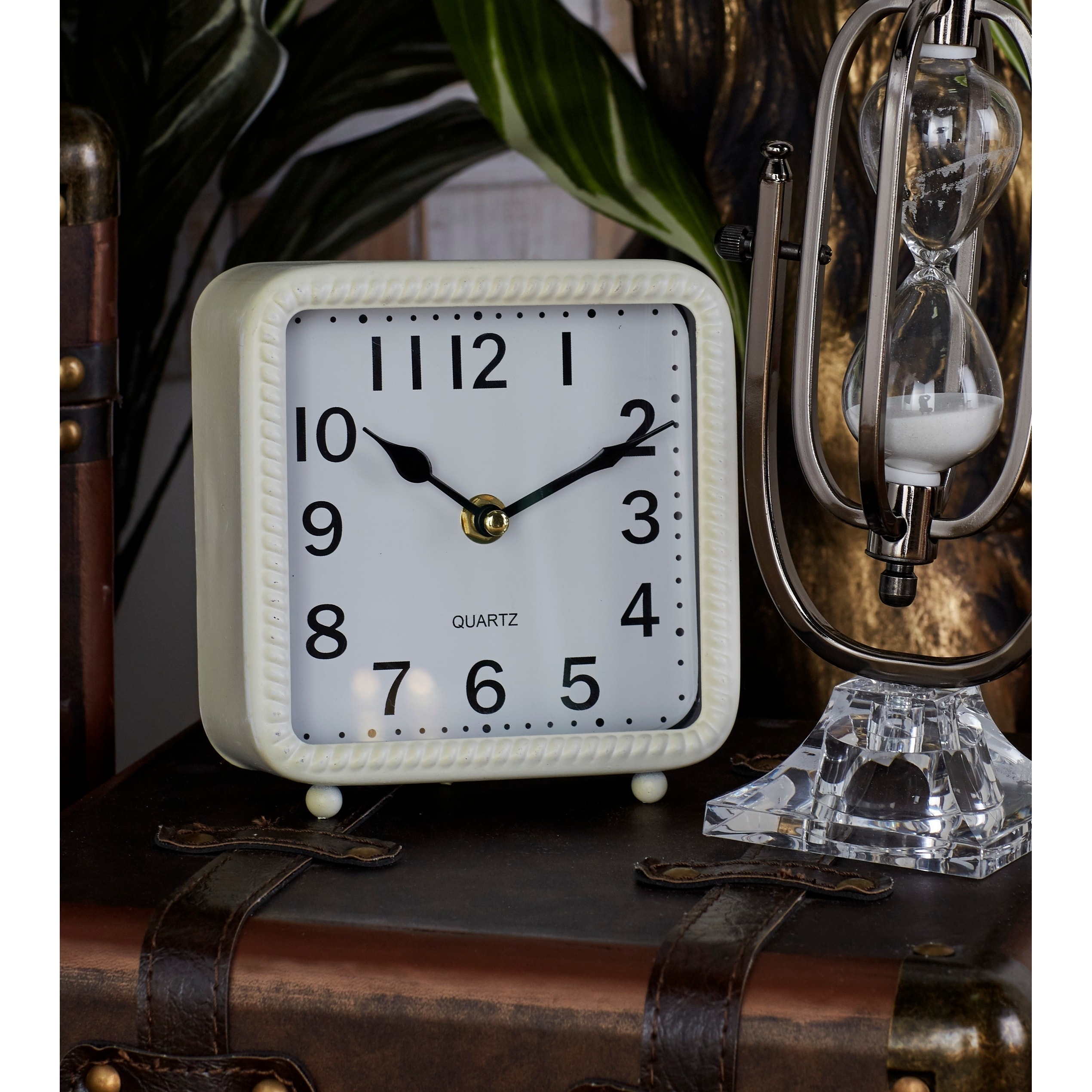 White Metal Decorative Clock (Set of 3)
