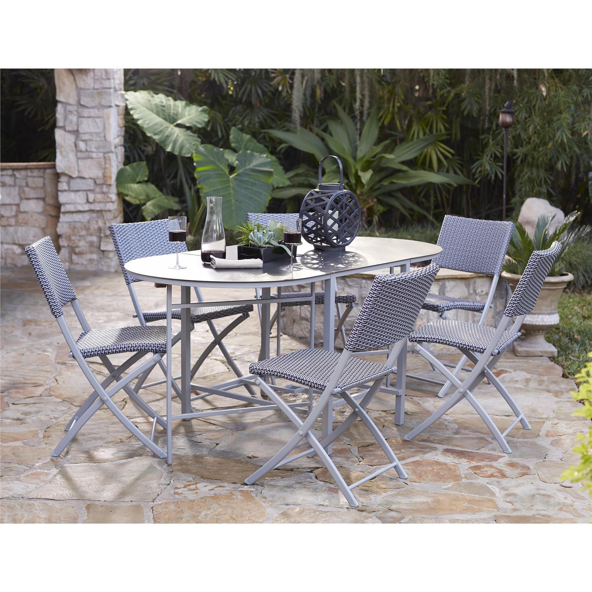 7pc metal folding patio dining set