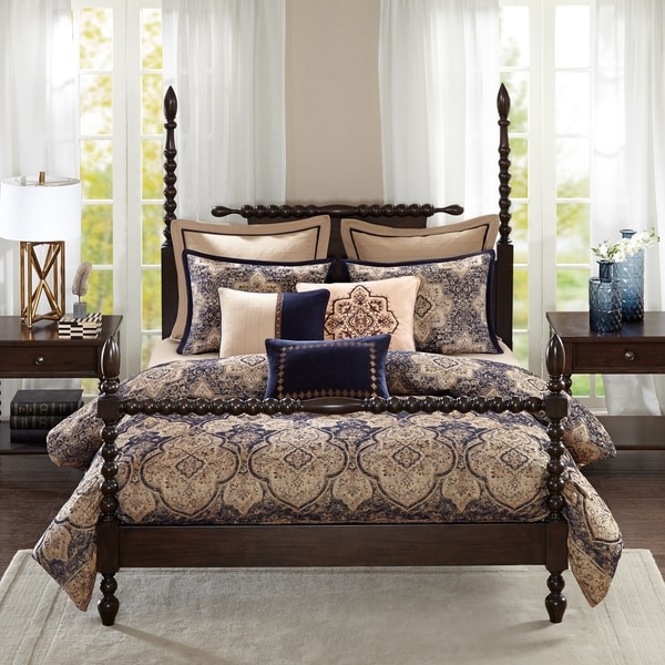 Madison Park Signature Wellington Blue Comforter Set