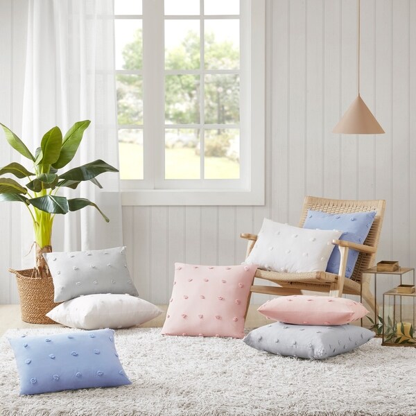 Urban Habitat Maize Cotton Jacquard Pom Pom Pillow