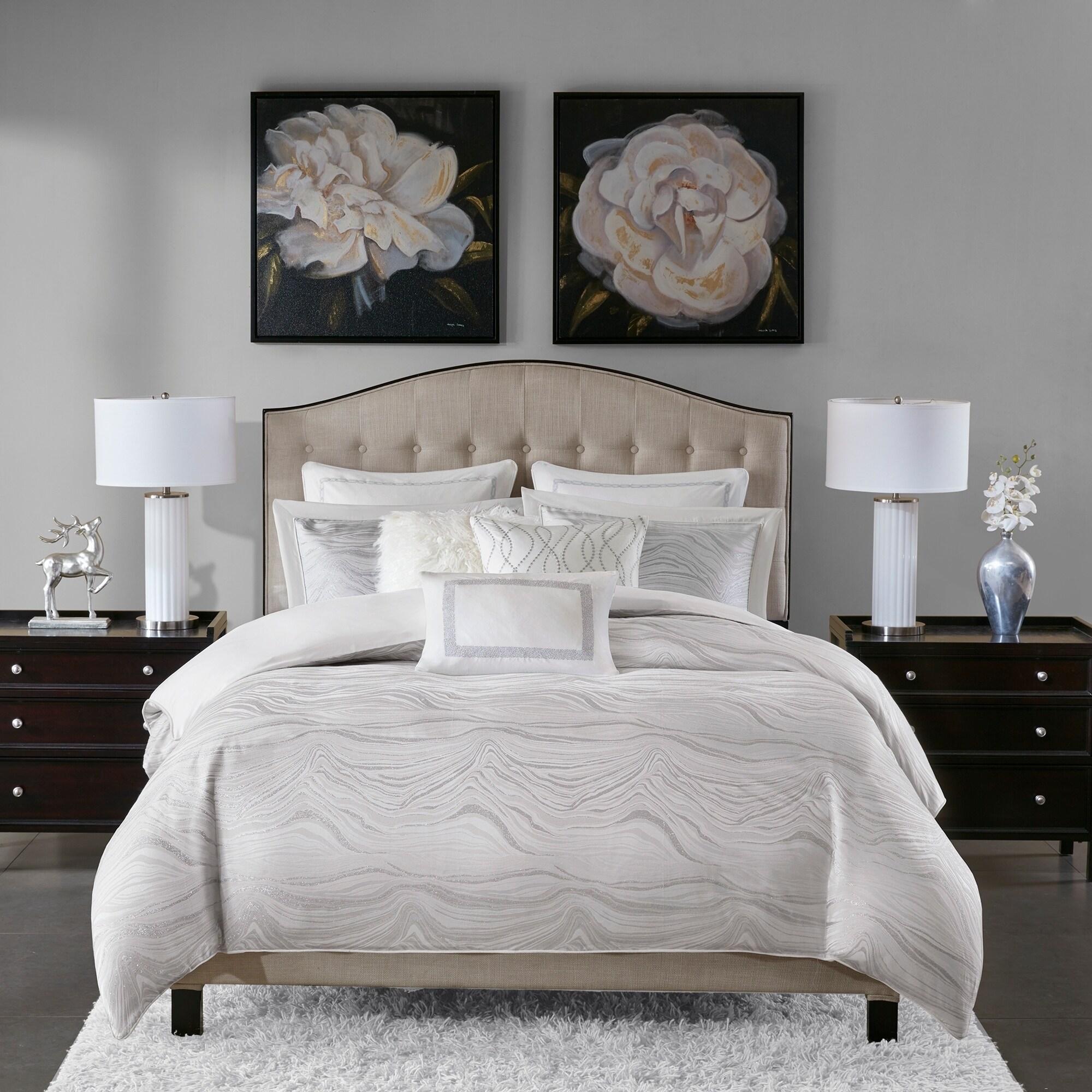 Shop Madison Park Signature Hollywood Glam White Comforter Set