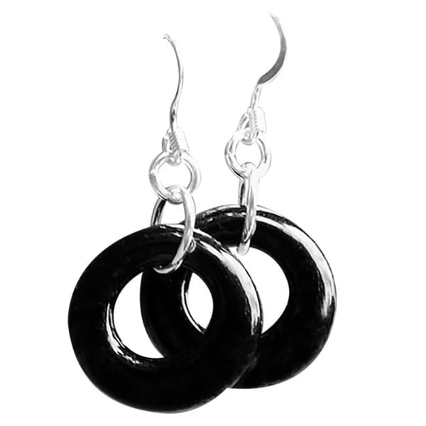 glass hoop earrings