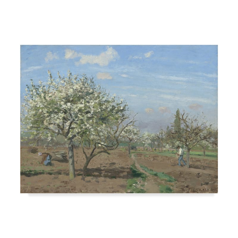 Camille Pissarro 'Orchard In Bloom Louveciennes' Canvas Art - Multi-color - 18 x 24