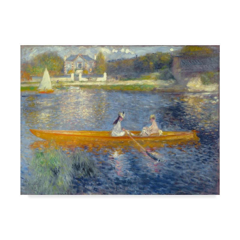 Pierre Auguste Renoir 'The Skiff' Canvas Art - Multi-color - 24 x 32