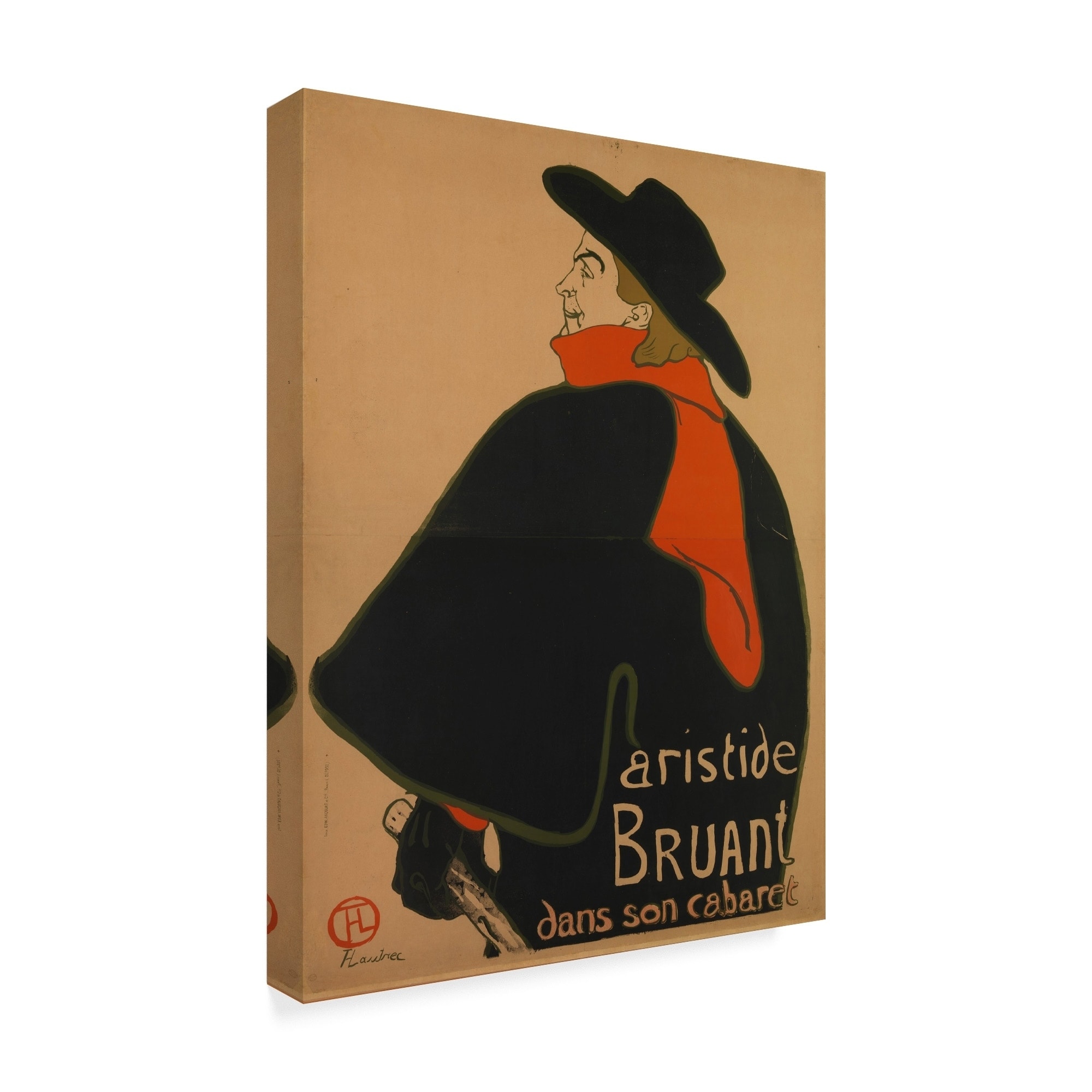 Henri De Toulouse Lautrec Aristide Bruant At His Cabaret Canvas Art Multi Color Overstock 21030202