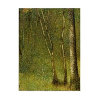 Georges Pierre Seurat 'The Forest At Pontaubert' Canvas Art - Multi ...