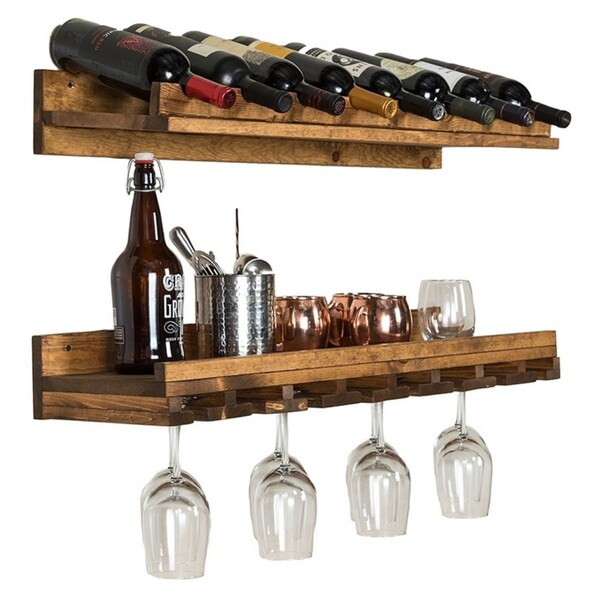 Del Hutson Designs Rustic Luxe Wine Bottle and Stemware Set
