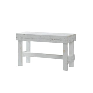 Decor Therapy Henley 57 In 3 Seat White Wood Outdoor Bench Fr8587