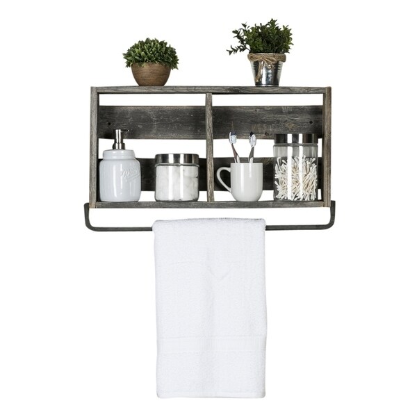 Del Hutson Designs Reclaimed Bathroom Plank Shelf