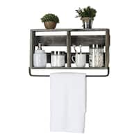 Del Hutson Designs Reclaimed Bathroom Plank Shelf