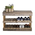 Del Hutson Designs Barnwood Shoe Rack