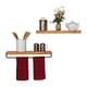 Handmade Del Hutson Designs True Floating Shelf and Towel Rack - Thumbnail 1