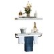 Handmade Del Hutson Designs True Floating Shelf and Towel Rack - Thumbnail 7