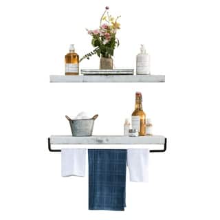 Handmade Del Hutson Designs True Floating Shelf and Towel Rack