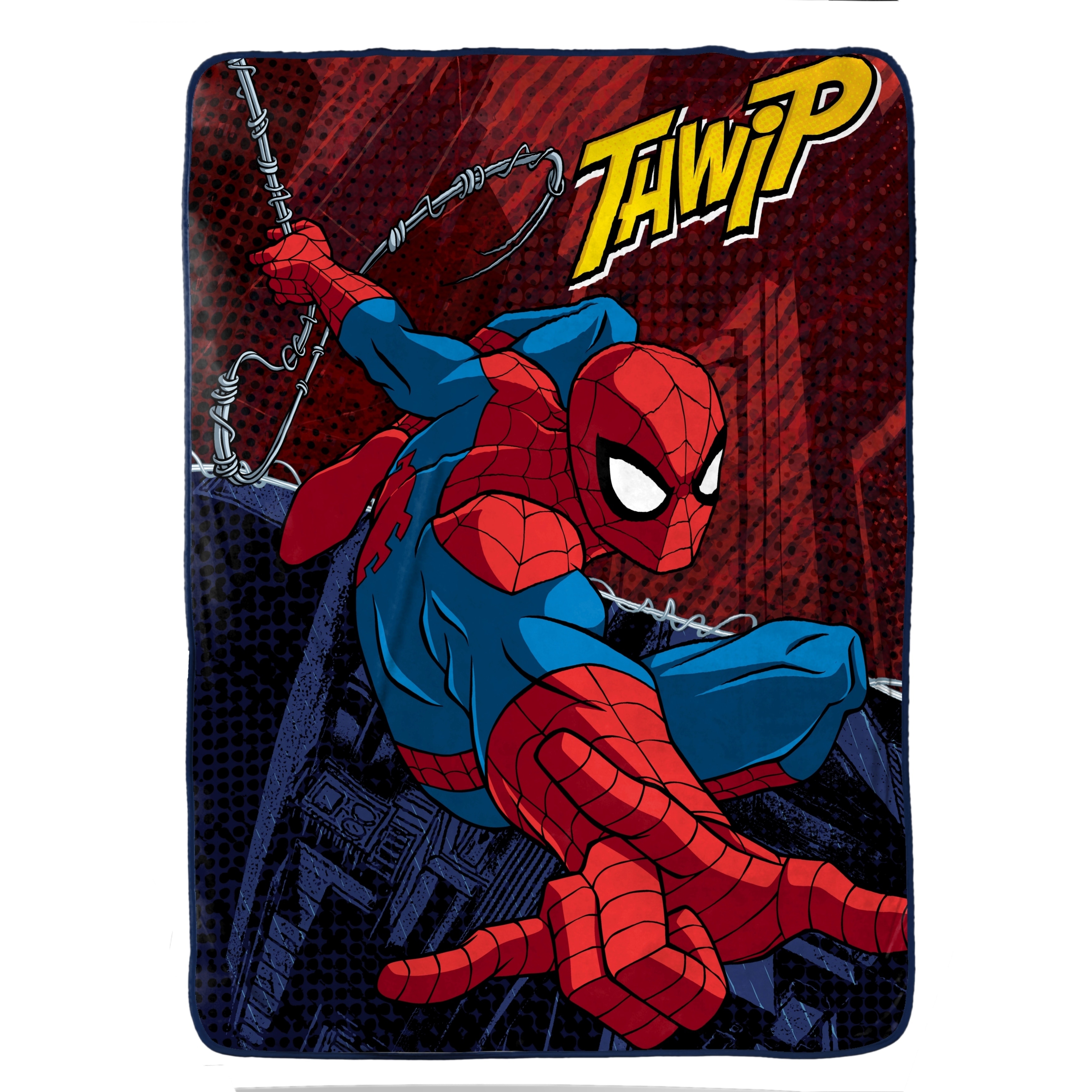 Marvel Spiderman Burst Plush Twin Blanket, 62