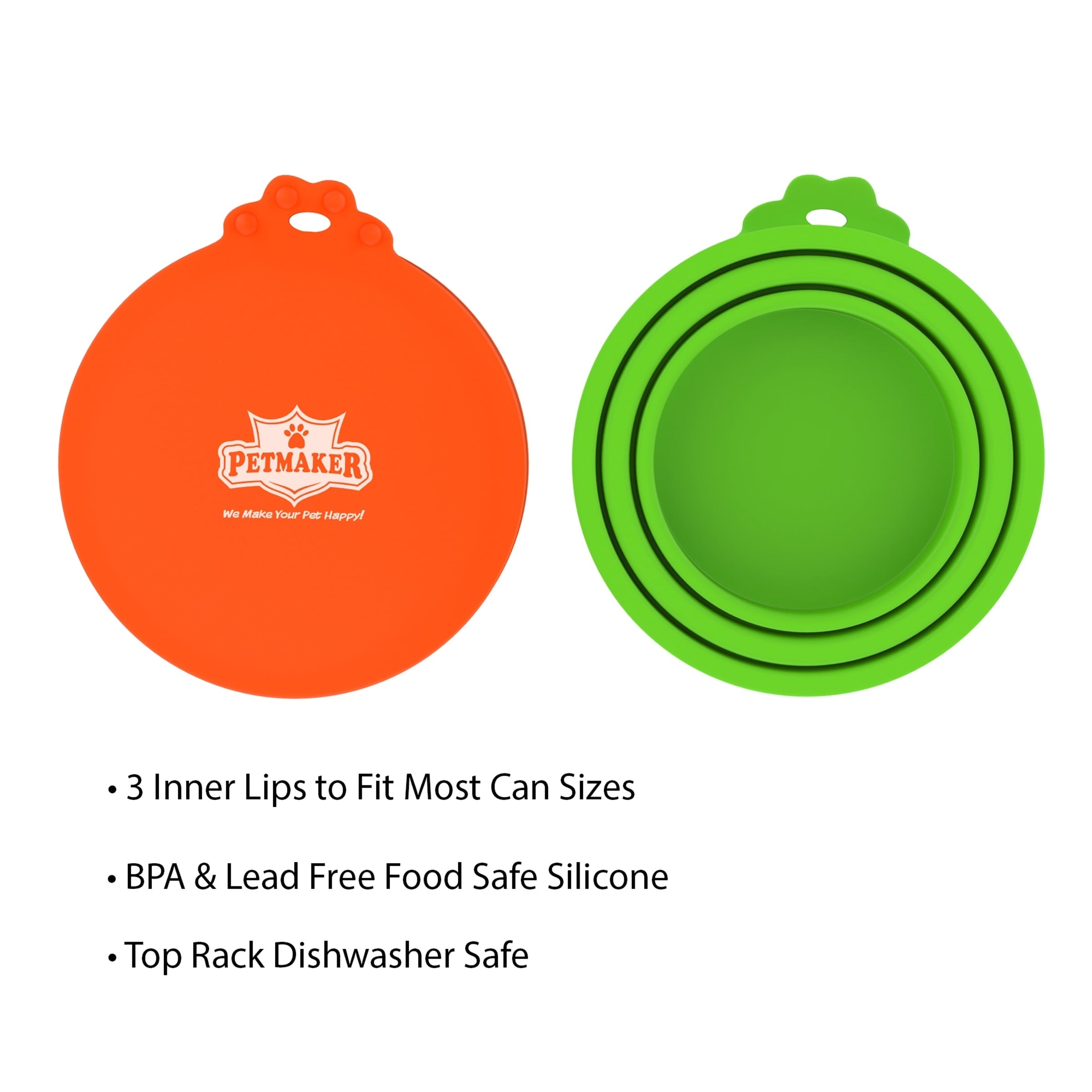S For Dog Food Cans 6-Pack Silicone Cat Food Can Lids BPA-Free